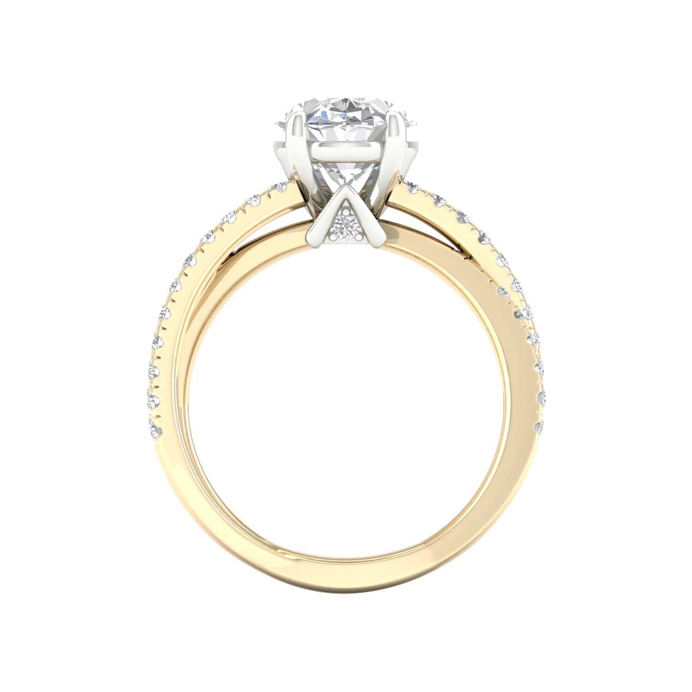 Nashville 14k Gold Oval 3 5/8ctw. Lab Grown Diamond Engagement